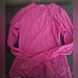 Skims Small ‘Fits Everybody’ Long Sleeve Tee in NEON ORCHID